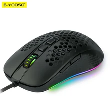 E-YOOSO X-19 USB wired Gaming Mouse 8000 DPI programmable game mice backlight ergonomic laptop PC computer