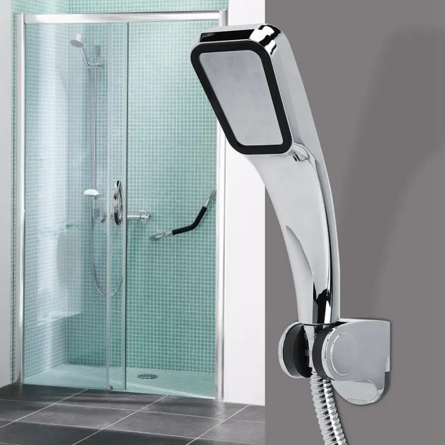 G1/2 Inch Electroplating Pressurized Handheld Shower Head Sprayer Bathroom Showering Accessories Supplies