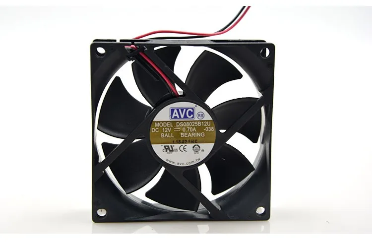Бесплатная доставка Для AVC DS08025B12U DC 12V 0.70A 2 проводной контактный разъем 70 мм 80X80X25