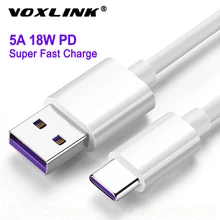 VOXLINK-cable USB tipo C de carga rápida 5A, cable de datos tipo c, cargador usb-c para Samsung S8 S9 Note 9 8 Xiaomi mi8 Huawei P20