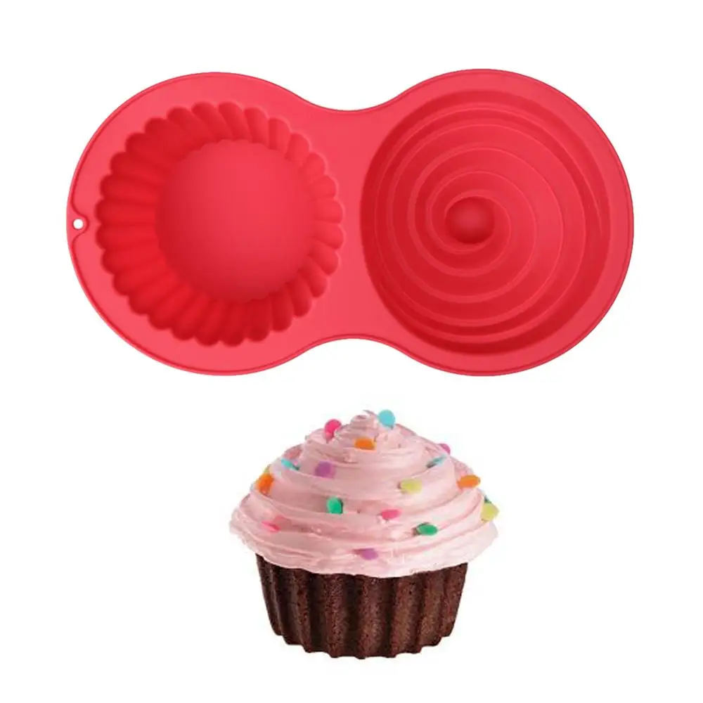 Robijn worst verwijderen Siliconen Giant Cupcake Pan/Schimmel Kaas Grote Cupcake Pan/Tin Grote/Giant  Muffin Pannen Met Swirl Top schimmel Bakken Tool 421|Cakevormen| -  AliExpress