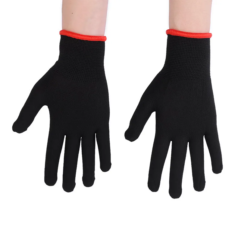 

Black Working Gloves Men Breathable Antiskid 13 Needle Nylon Safety Utility Gloves for Workshop Garden Work Gloves Protective
