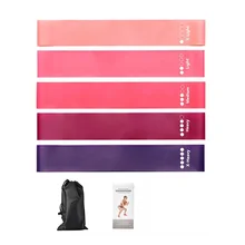 

5Pcs/set Resistance Bands with Different Resistance Levels Yoga Bands Home Gym Exercise Fitness Equipment Pilates Training