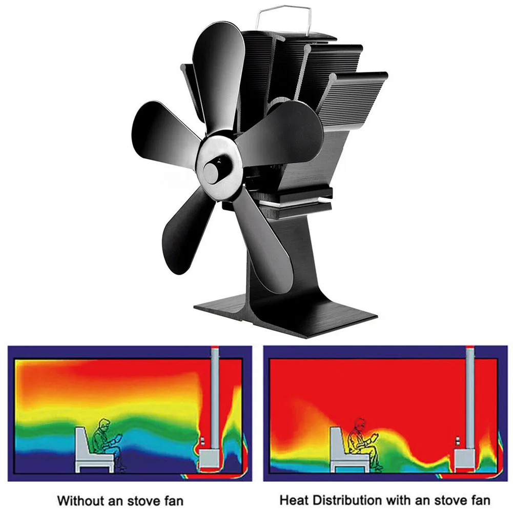 Зимний Домашний Вентилятор для камина, горелка, прочная металлическая разноцветная практичная, теплая, с низким уровнем шума, с тепловым питанием, Современная