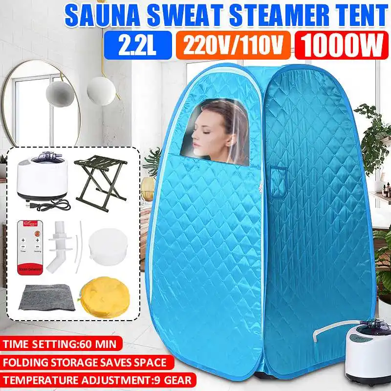2.2L Portable Steam Sauna Home Generator Slimming Household Box Ease Insomnia Stainless Steel Pipe STEAMER | Обустройство дома