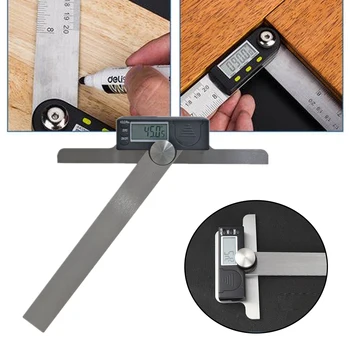 

Digital Protractor Inclinometer Stainless Steel Fastening Type Measuring Tool LCD Display Accurate Portable Electronic Level