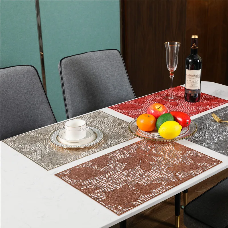 

Square Table Mat Placemats Washable PVC Table Cloth Pad Mat Tablemats Stain-Resistant Dining Disc Bowl Pad Coaster Non-slip Pad