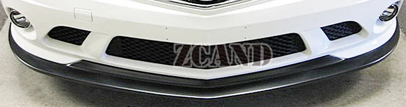 АК Стиль Настоящее углеродное волокно передний спойлер сплиттер для Mercedes BENZ W204 C63 бампер 2008-2011