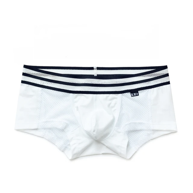 Tide men's underwear cotton low waist sexy boyshort youth solid color  comfortable sports boxers white underwear. - AliExpress