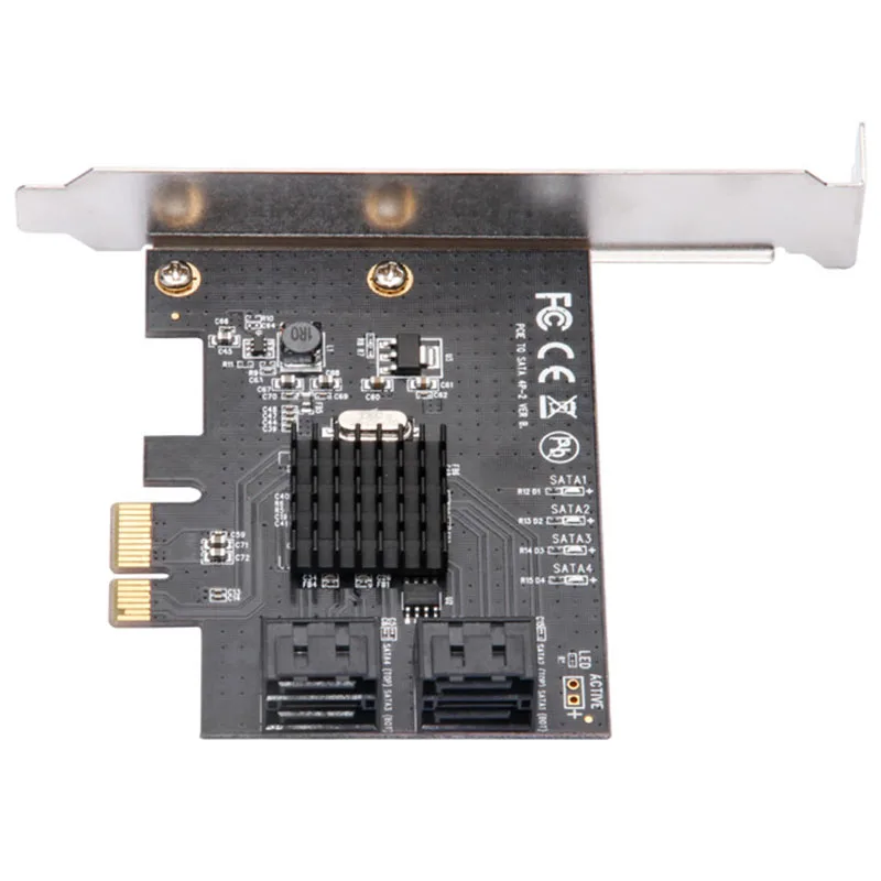 Pci-E Плата расширения, 4-портовая Sata 3,0 Raid Плата расширения 6G Sata 3,0 для Pci-E 4 порта адаптер расширитель Riser Card для Hdd Ssd