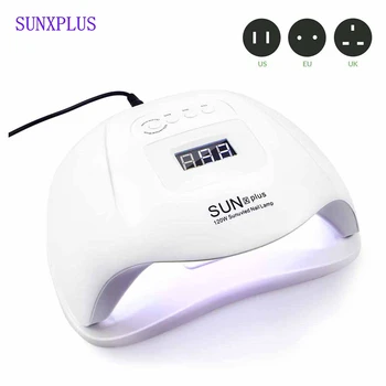 

Nail Dryer 120W UV LED Lamp For Manicuring All Gels Builder Polish Manicure Nail Art Tools Finger Skin Care UK EU US Plug Lamps