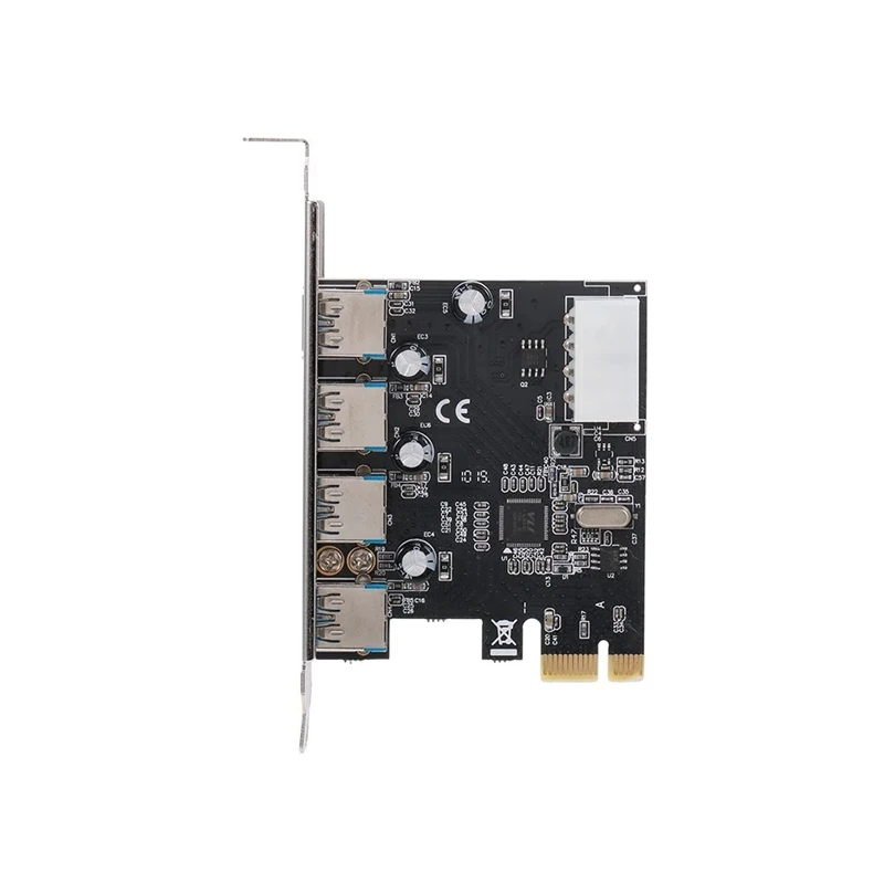PCI-E до 4 портов USB3.0 карта расширения PCI Express до USB3.0 карта адаптера с большим 4-контактным интерфейсом питания для настольного ПК