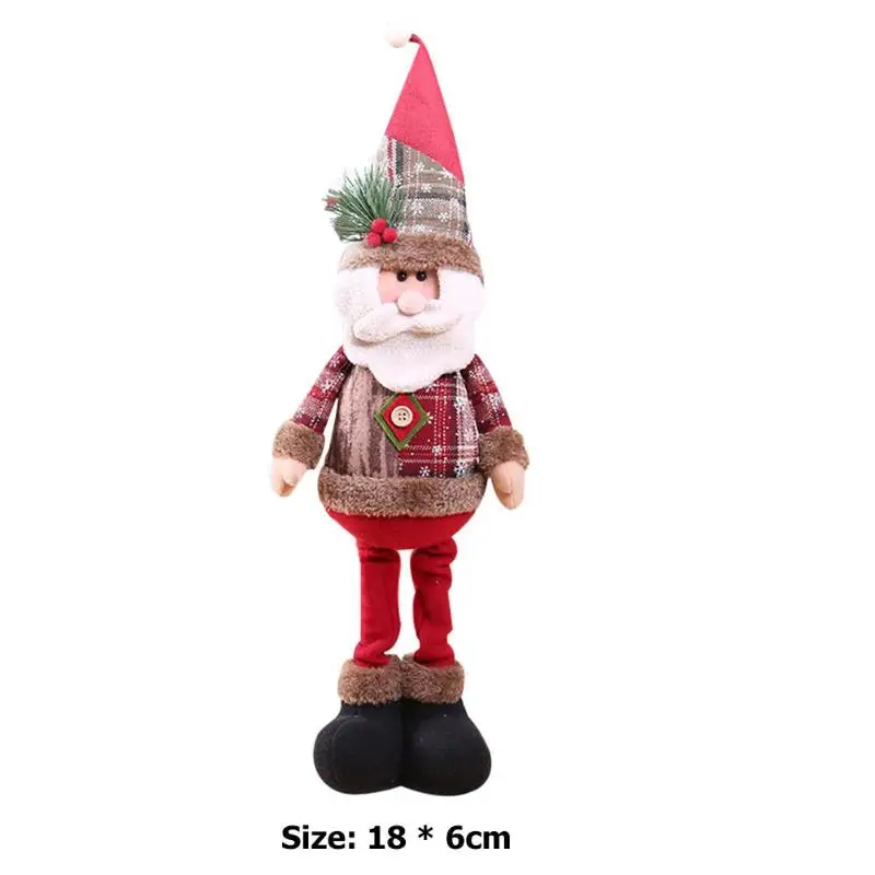 Большие размеры Рождественские куклы выдвижной Санта-Клаус Снеговик Лося Игрушки Рождественская плюшевая кукла рождественский подарок для ребенка орнамент с рождественской елкой - Цвет: A