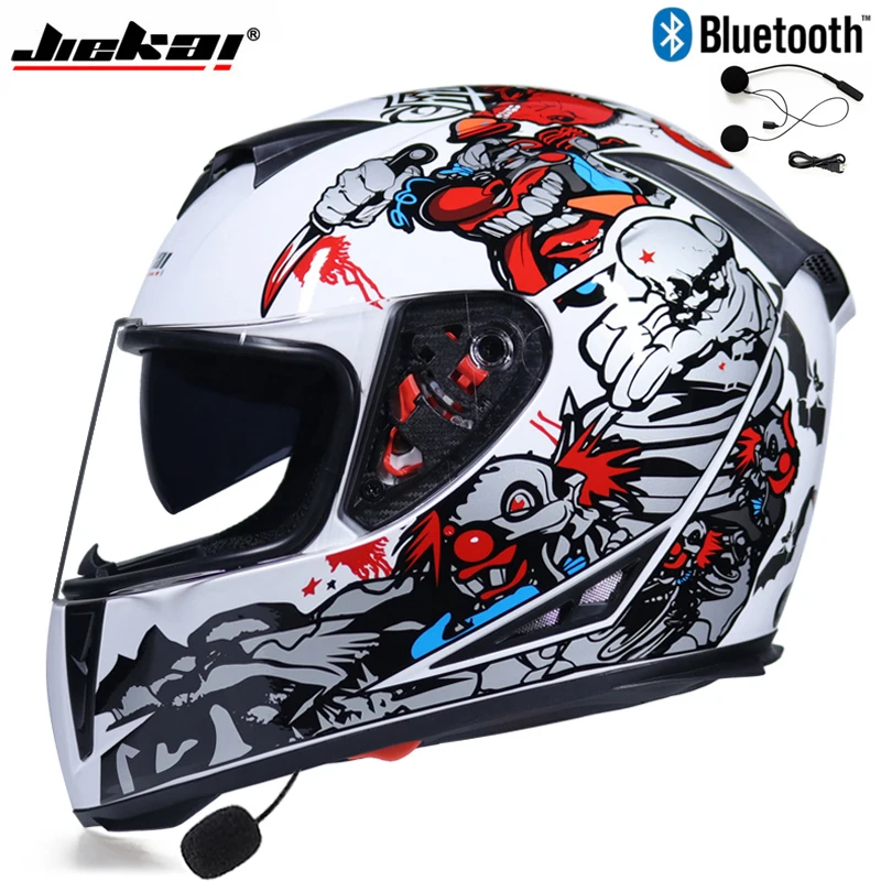 Bluetooth мотоциклетный шлем capacete cascos полное лицо гоночные шлемы двойной козырек гоночный шлем для мотокросса модульный мотоциклетный шлем - Цвет: a4