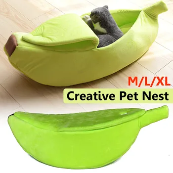 

Multicolor Funny Banana Cat Bed House Cute Cozy Cat Mat Beds Warm Durable Portable Pet Basket Kennel Dog Cushion Cat Supplies