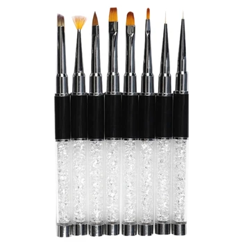 

Eight-Piece DIY Nail Art Tool Set Nail Brush Carving Brush Powder