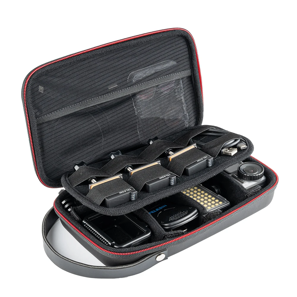 Bolsa de Armazenamento Portátil para Gopro Ação à Prova Telesin 6 5 Insta360 Osmo Acessórios Dwaterproof Água Levando Case Espaço Ajustável 10 9 8 7 - Image 4