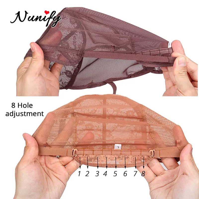 Tampas para Fazer Líquida de Casal Ajustável na Parte Cap com Alça Nunify Lote Perucas Glueless Renda Stretchable Elastic Tecelagem Traseira 3 Pçs - 15 High Quality Apliques e perucas
