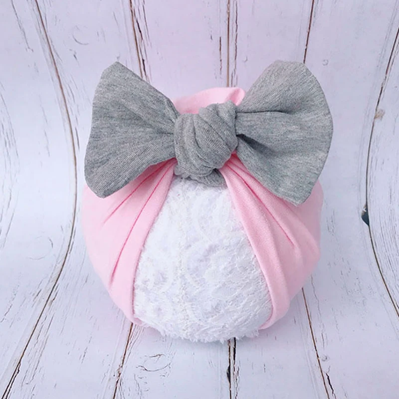 Милая Детская вязаная шапочка, шапка для новорожденных девочек, осенне-зимняя шапка для детей с бантами, шапка для маленьких девочек, детская шапочка, реквизит для фотосессий