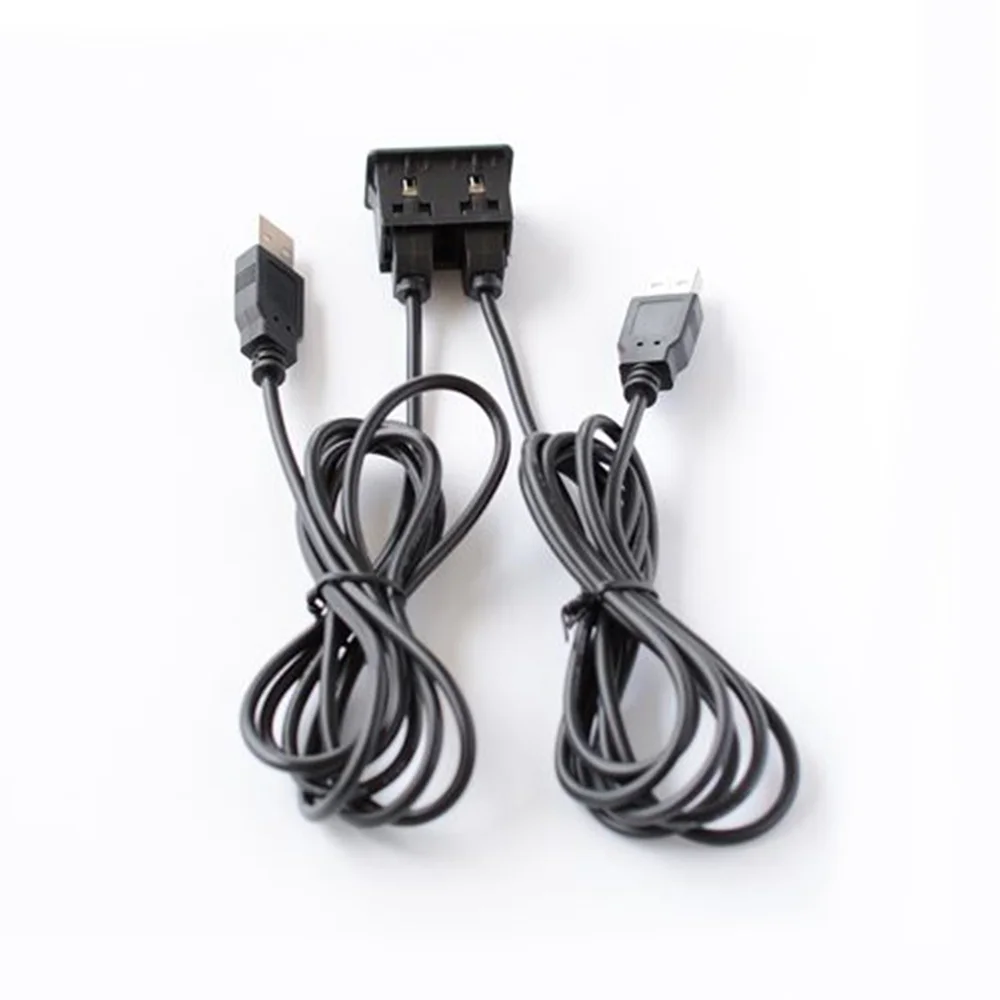 Кабель-удлинитель для зарядки автомобиля, лодки, мотоцикла, с двумя usb-интерфейсами, универсальный кабель для аккумулятора, разъемы, монтажная панель