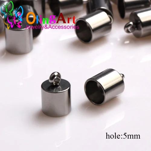 BXG 5MM 16PCS Высокое качество несколько вариантов наконечники из нержавеющей стали кожаный шнур ожерелье браслет кисточкой Разъемы DIY ювелирных изделий - Цвет: BXG 5MM 16PCS