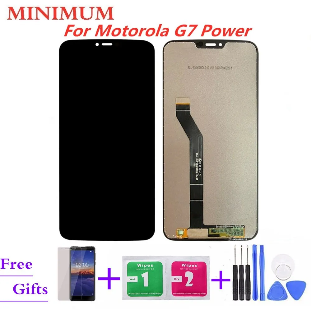 

For Motorola G7 Power XT1955 6.2" LCD Display Touch Screen Digitizer Assembly Tested Well Replacement For Moto G7Power LCDs