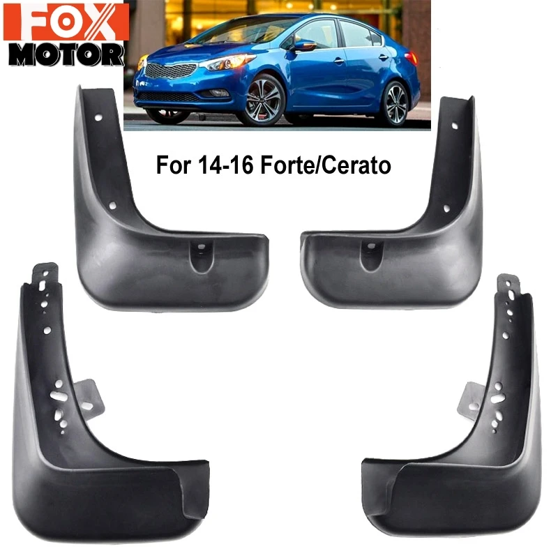 Set Molded Car Mud Flaps For Kia Forte Cerato 2014 2015 2016 Sedan Mudflaps Splash Guards Flap Mudguards Accessories | Автомобили и