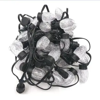 

50nodes addressable RGB S24 DC12V WS2811 LED Christmas pixel string light;6inches(15cm) wire spacing;all BLACK wire;IP68