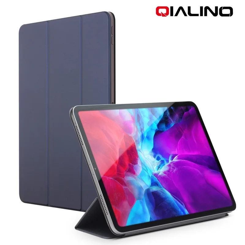 

QIALINO Luxury Business Genuine Leather Case for iPad Pro 12.9 2020 Ultra Thin Handmade Stand Cover for Apple ipad pro 11 inch