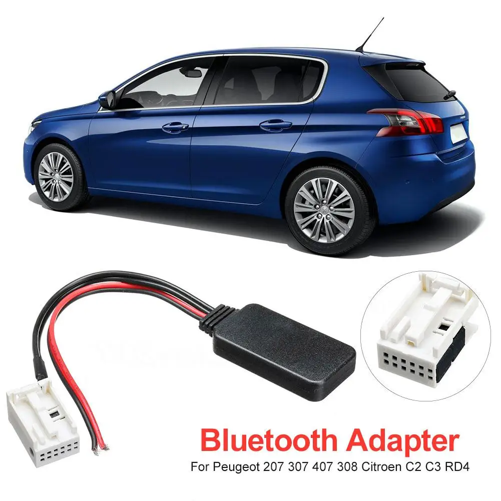 12Pin Bluetooth модуль радио стерео AUX-IN Aux кабель адаптер для peugeot 207 307 407 308 Citroen C2 C3 Blaupunkt/VDO/RD4 радио