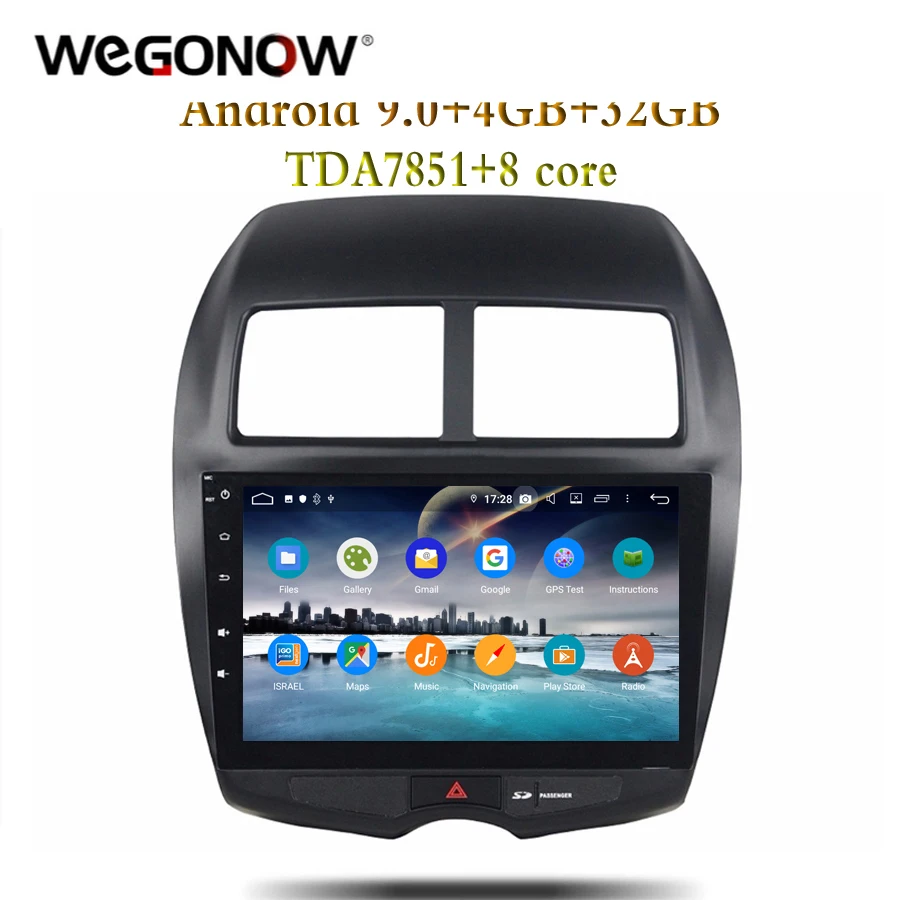 10 1 &quotTDA7851 Android 9 0 для MITSUBISHI ASX 2010-2012 4 Гб ОЗУ 32 ПЗУ автомобильный dvd-плеер gps ГЛОНАСС