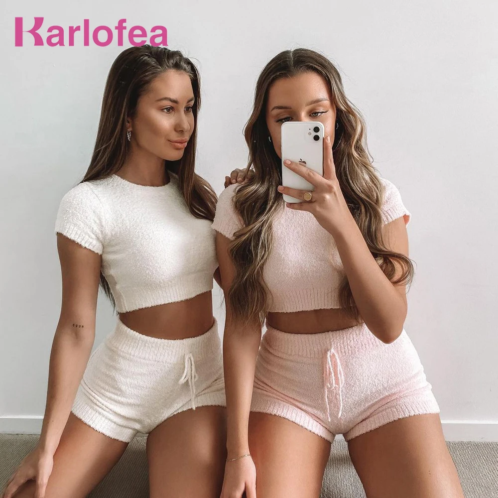 Модный Повседневный свитер Karlofea вязаная одежда для отдыха комплект из 2