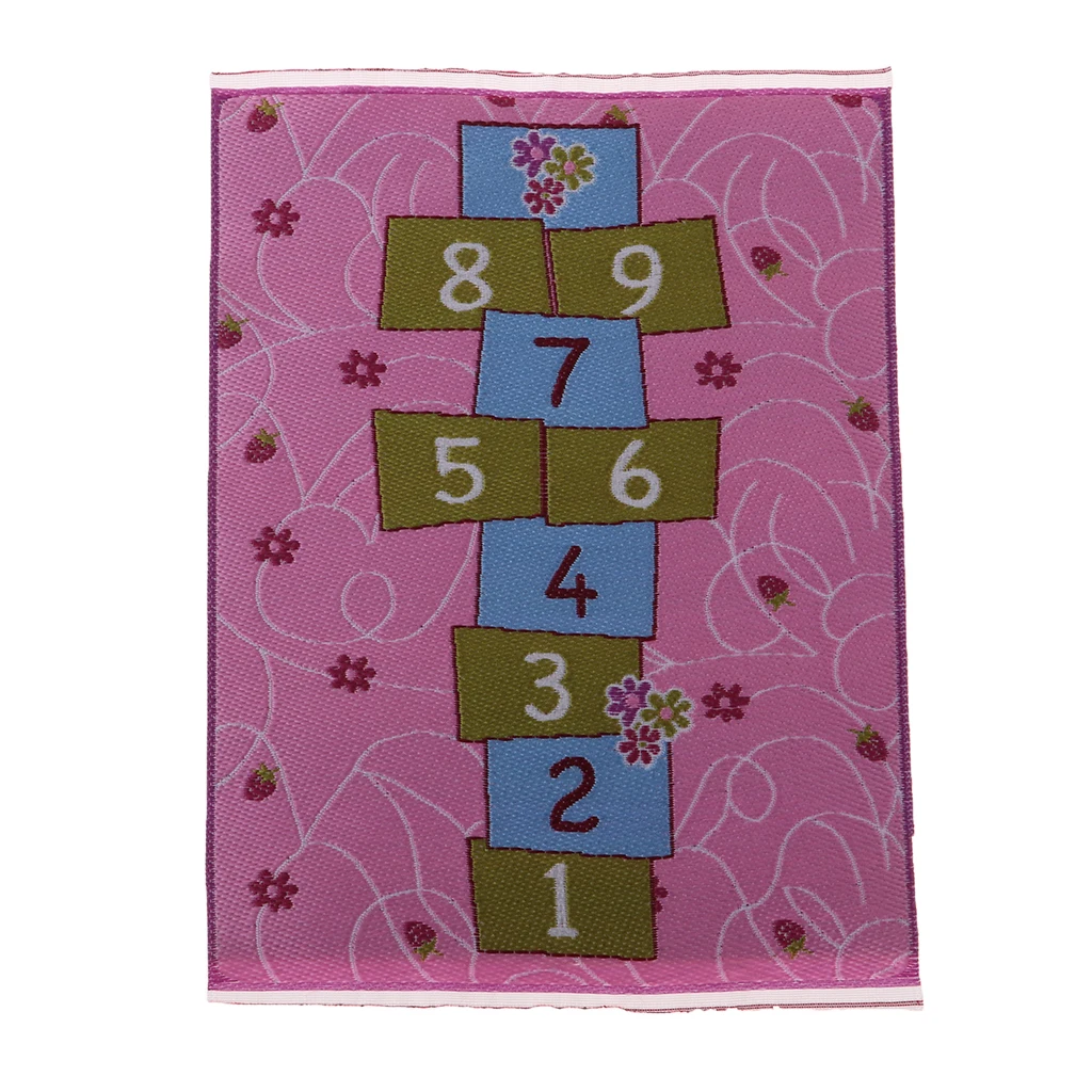 1/12 Hopscotch Carpet Area Rug for Dollhouse Sitting Room Bedroom Baby Room Decoration