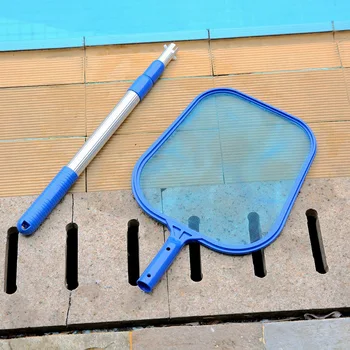 

Practical Swimming Pool Cleaning Net Skimmer Net Mesh Net Bag Leaf Catching Net Pond Aluminum Alloy Cleaning Tool Device
