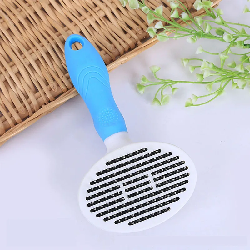 

One-button Automatic Dogs Grooming Tool Pet Hair Remover Brush Dog Massage Comb Tools Open Knot Needle