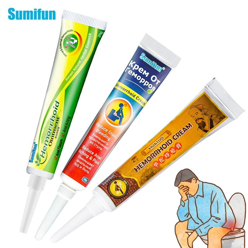 3Types of Sumifun Herbal Hemorrhoids Cream Effective Treatment for Internal Hemorrhoids Piles External Anal Fissure hemorrhoids treatment cream