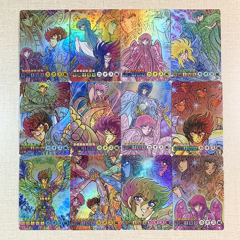 12 шт./компл. Saint Seiya рефракционные игрушки в стиле хаоса хобби коллекционная игра