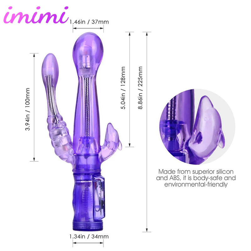 6 Speed Bendable Double Vibrators Penetration Anal Vaginal Clitoris Stimulator Realistic Dildo G-spot Massager Sex Toys Woman