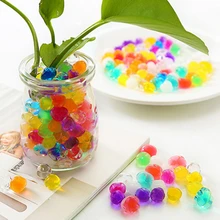3 шт. абсорбирующие Бусины Красочные жемчужные в форме кристалла почвы гидрогель воды бусина грязи растут мяч свадебные растущие лампы домашний декор 6D