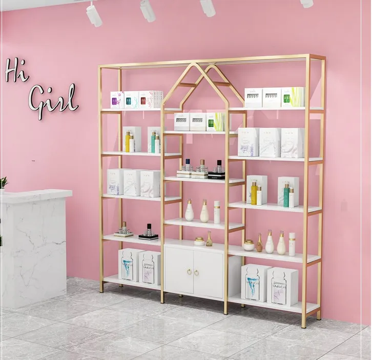 Nordic iron screen partition shelf hollow floor decoration simple modern living room creative office bookshelf