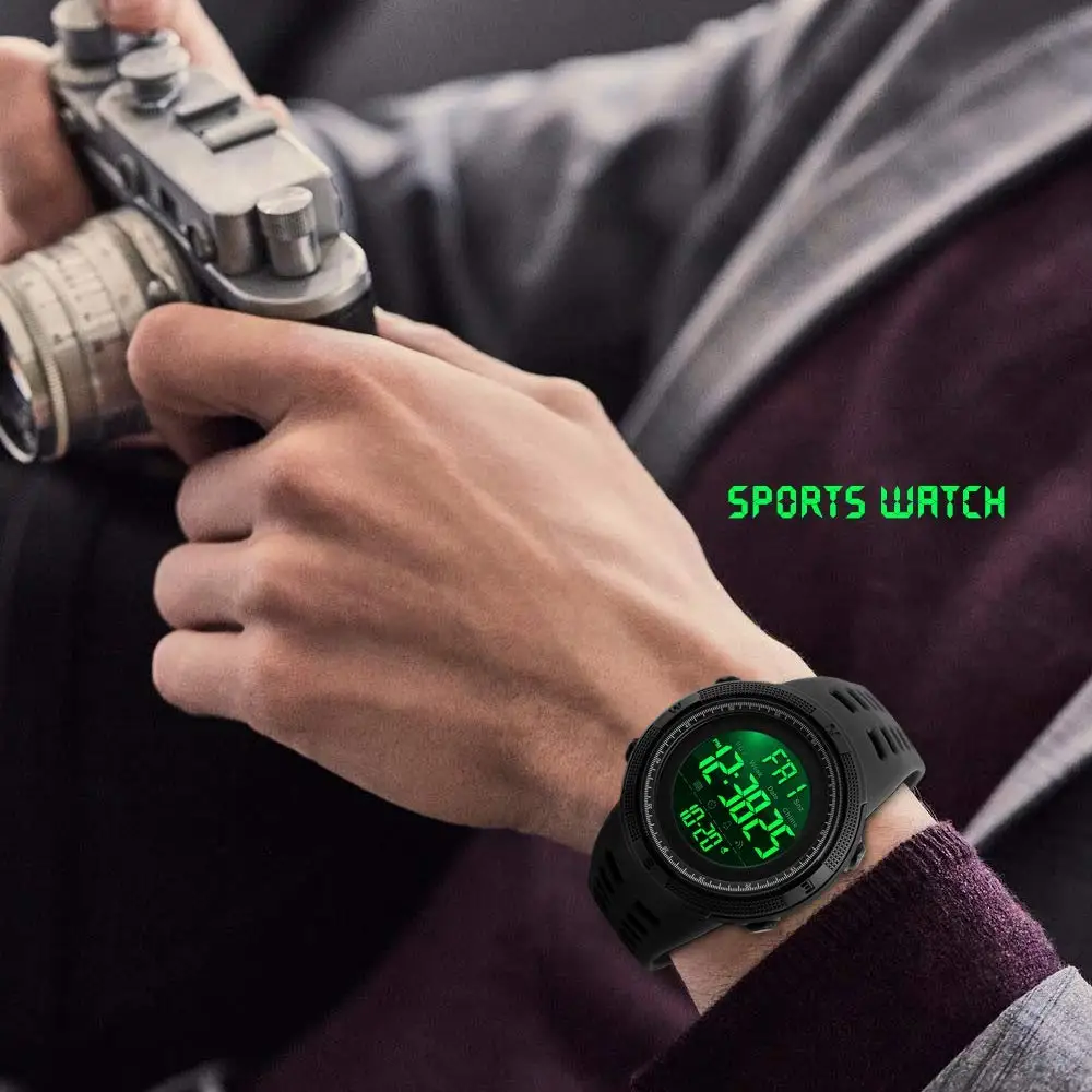5 PCS/Set SKMEI Chrono Digital Watches Mens Sport Countdown Wristwatches Men 2 time Alarm Clock Watches Male reloj hombre 1251 sports watches