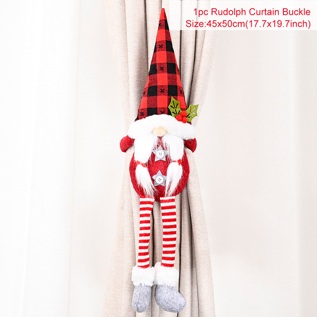 Curtain Buckle Merry Christmas Decor for Home Christmas Tree Ornaments Xmas Natal Navidad 2020 Happy New Year 2021