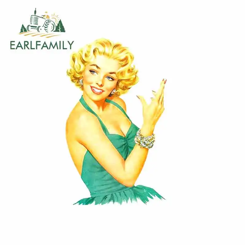 EARLFAMILY Retro Pin up Girl Locker Toolbox Stickers Laptop Car Truck Bike Blonde Beauty | Автомобили и мотоциклы