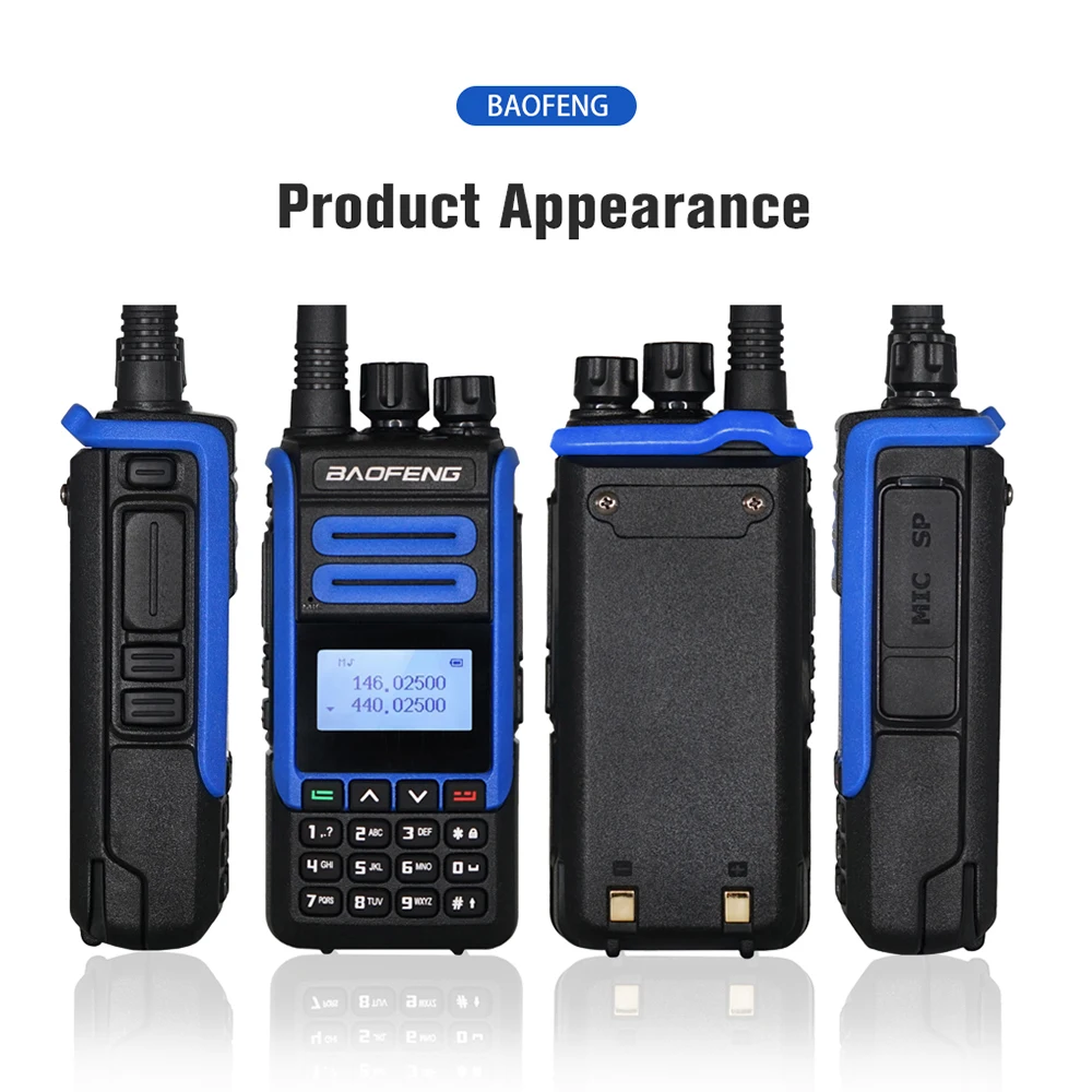 Реальная портативная рация 10 Вт Baofeng BF H7 Walkie Talkie Poweful Ham CB радио 2200 мАч