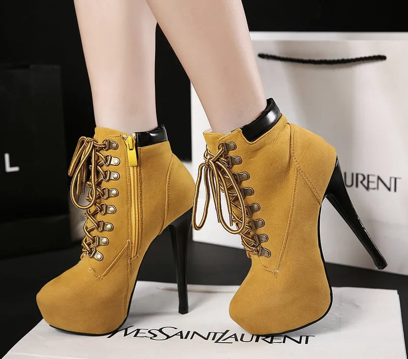 

High Heels Lace up Thin Heel Ankl