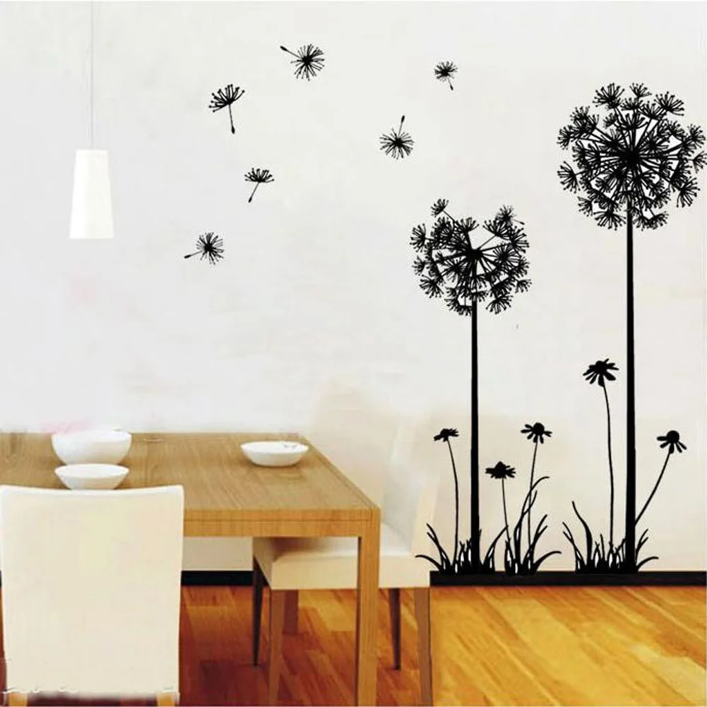 Beautiful Dandelion Wall Stickers Living Room Bedroom Dream Of Flying Wall Sticker Home Decor Sticker On The Wall Decals