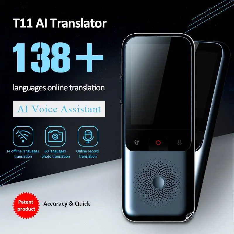 Умный мгновенный переводчик голоса T11 с поддержкой Wi-Fi 138 языков