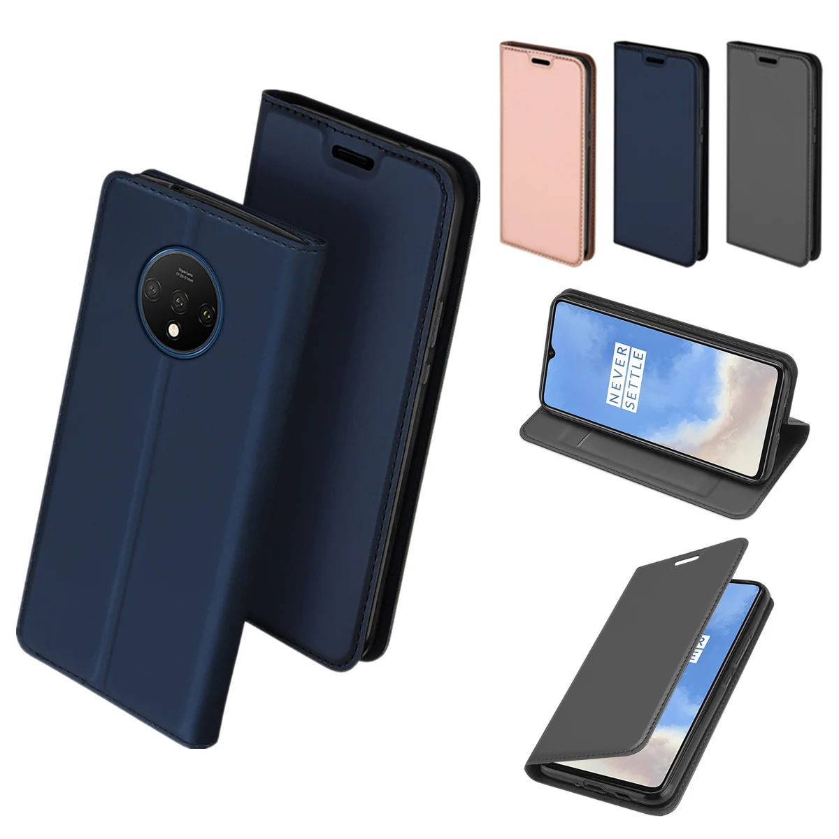 

Leather Case For OnePlus 7T 7T Pro 6T 5G Phone Cover Book Design Magnetic Protective Flip Stand Card Slot Case For OnePlus 7T
