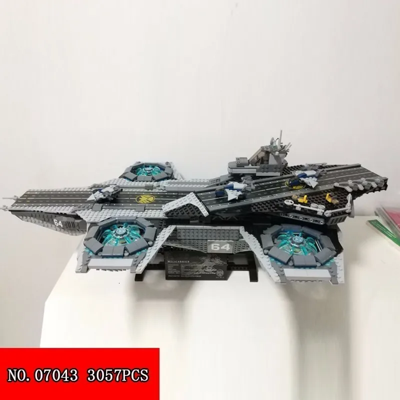 

Block 3057pcs Highest Aegis Aircraft Carrier Military Spelling Assembling Building Block Alpinia Oxyphylla Toys New 07043