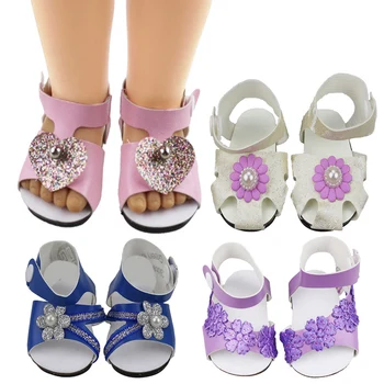 

18-inch Doll Shoes-My Little Baby Accessories fit 18''/43-46cm life/generation doll-cute Toys Sandals for Girls best Gifts 107